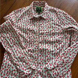C. Wonder Red and Green Cherry Women’s  Shirt
